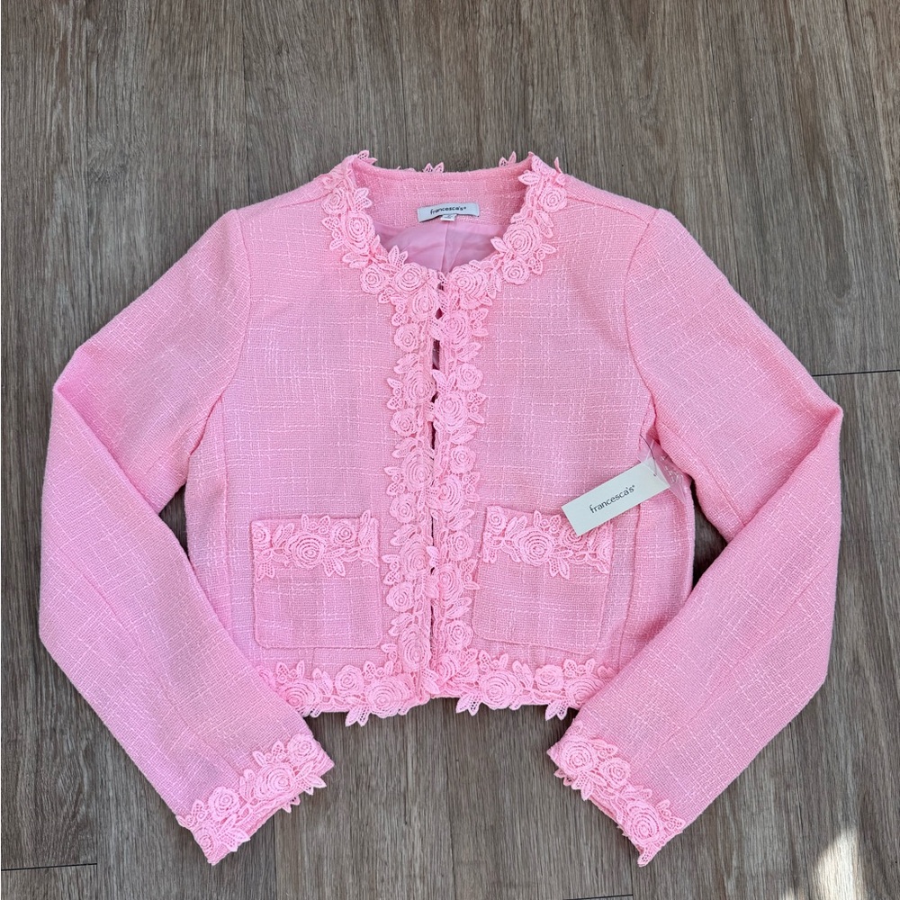 BRAND NEW! Francesca’s tweed jacket🌸
